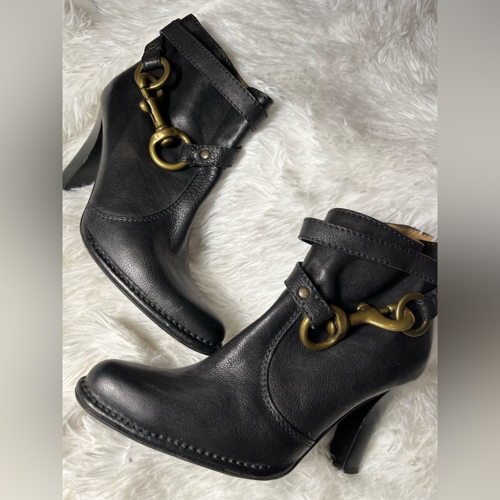Coach black ankle booties